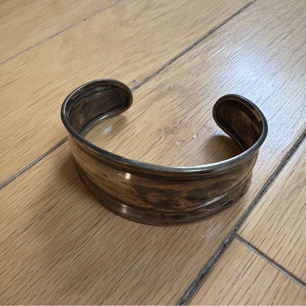 Rustic Silver Cuff Bracelet - Picture 4 of 7